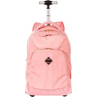 Infantil - Mochila Sestini Com Carrinho Rolling Grande Rosa Metálico