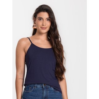 Blusa Feminina de Alças Básica Rovitex Azul
