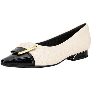 Sapato Feminino Salto Grosso Piccadilly 279039 0089039 Bege