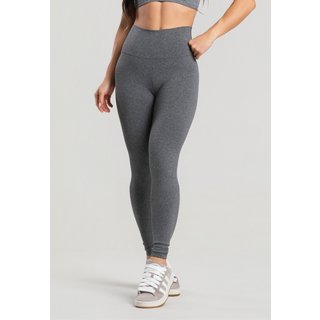 Calça Legging Serra e Mar Modas Peluciada Suplex Cós Alto Lisa Cinza