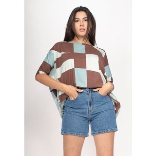 Blusa CabanaFree Ampla Malha Morcego Manga Curta Santa Rosa do Tocantins