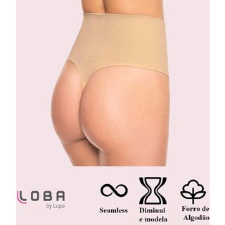 Calcinha Loba Redutora Fio Dental Slim Sem Costura Natural
