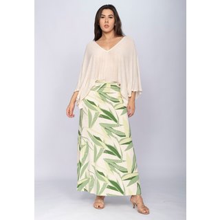 Saia CabanaFree Longa Malha SAZ Estampa Verde Selvagem