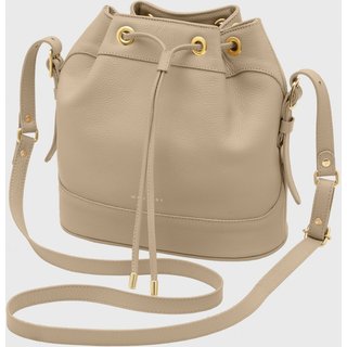 Bolsa Bucket Transversal Couro Mariart Chia Aveia