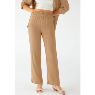 Calça Pantalona Levosch De Linho Nude