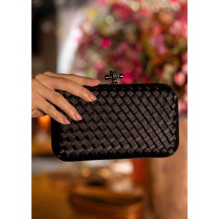 Bolsa Clutch Festa Trançado Preto