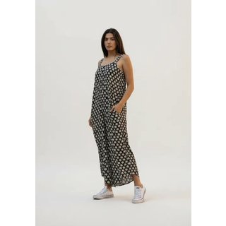 Macacão CabanaFree Saruel Guri Viscose Alça com Elástico Estampa Encanto das Margaridas