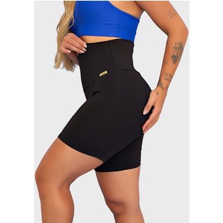Short Fitness Tarelles Bermuda Cintura Alta Compressão Preto
