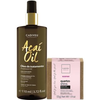Kit Cadiveu Professional Essentials Quartzo Shine Máscara de Tratamento em Barra e Açaí Oil 110 (2 produtos)