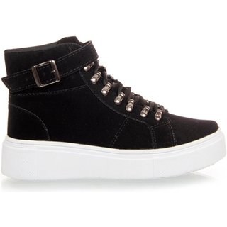 Tênis Botinha Casual Salook Preto Solado Branco