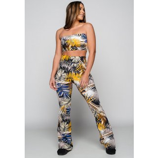 Conjunto Feminino MVB Modas Calça Flare Pantalona E Top Faixa Eco