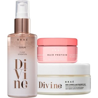 Kit Braé Hair Proteín Divine Plume e Máscara Capilar (3 produtos)