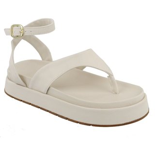 Sandália Papete Plataforma Sola Alta Off White Tellini Store