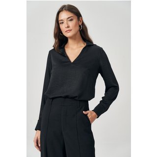 Blusa Manga Longa Acetinada Feminina Acostamento