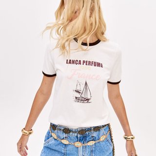 Camiseta Lança Perfume Manga Curta Pr26 Off White Feminino