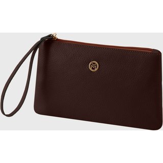 Bolsa Carteira Clutch Couro Mariart Cambará Chocolate
