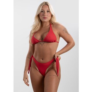Biquíni Diluxo Cortininha Amarração Calcinha Larga Vermelho