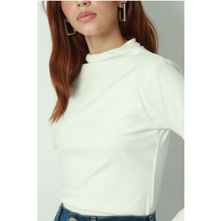 Blusa Manga Longa Off White P Gazzy