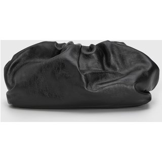 Bolsa Feminina Arezzo Estruturada Franzida Preta