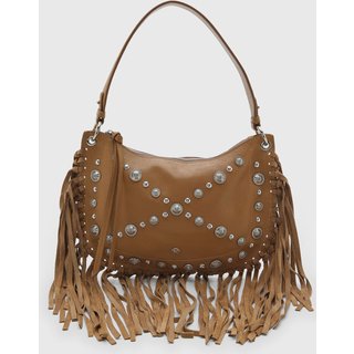 Bolsa Feminina Luiza Barcelos Franjas Caramelo