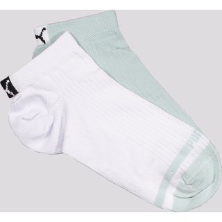 Kit Meia Puma Sapatilha 2 Pares Feminina Branca e Verde