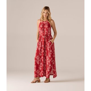Vestido Makenji Cava Americana Cordao Cintura Feminino Estampa
