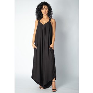 Macacão Saruel Guri Viscose Amazonia Vital Alça com Elástico Preto