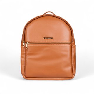 Mochila Feminina Domidona Minimalista Grande Alças ajustáveis Caramelo