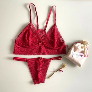 Conjunto de Renda Atração Concept Lingerie Vermelho
