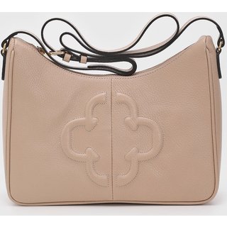 Bolsa Média Capodarte em Couro Estruturada Nude