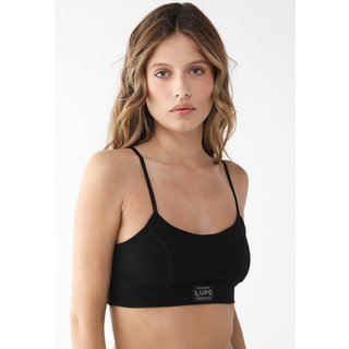 Sutiã Lupo Ajustada Top Com Costura Preto
