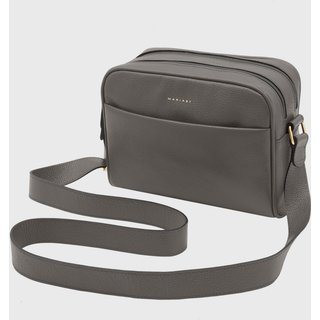 Bolsa Transversal de Couro Mariart Pupunha Cinza