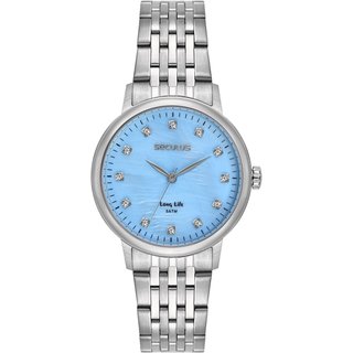 Relógio Feminino Seculus Cristais Mostrador Azul Seculus
