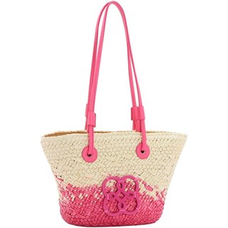 Bolsa Feminina Chenson Palha Ombro Media Praia Piscina Verao Pink 3184578