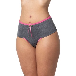 Calcinha Gabi Lingerie de Algodão Mescla Calça Modelagem Cintura Alta perfeita para o seu corpo Magenta