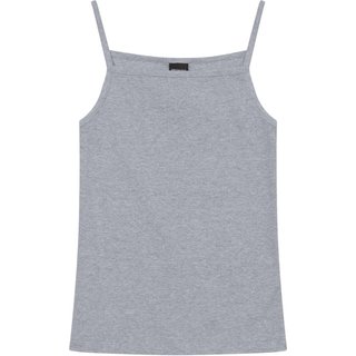 Blusa Feminina Regata Canelada Essendi Cinza Médio Cinza
