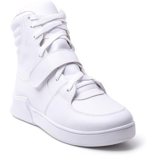 Tênis Feminino Esportivo Cano Alto Caminhada Branco 34 Branco