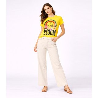 Blusa Baby Look Feminina Estampada Select Amarelo