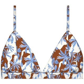 Top Estampado De Alças Com Decote Em V