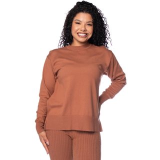 Blusa Feminina Biamar Algodão Mullet Marrom