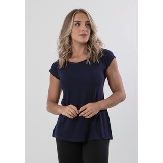Blusa Rioutlet Furadinha Viscolycra Azul Marinho