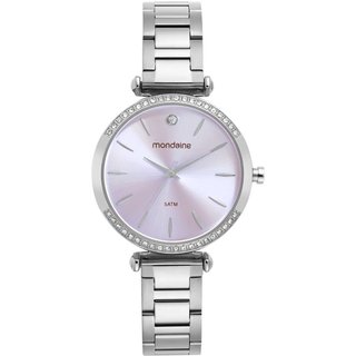 Relógio Feminino Cristais Mostrador Roxo Mondaine