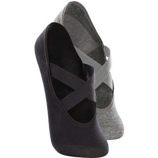 Kit 2 Pares de Sapatilhas Antiderrapante Pilates Lupo 4942-006 Preto