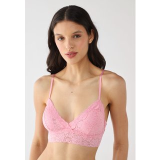 Sutiã Top Triângulo Hope Renda Bojo Removível Rosa