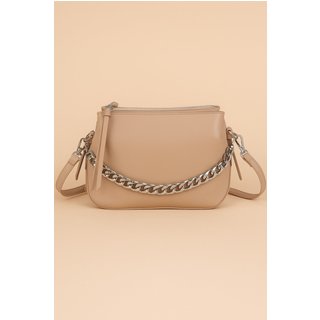 Bolsa Média Transversal D Bell Outlet Fashion Bege