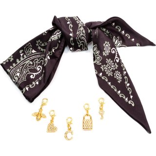 Charms Preto Cecconello Lenço + Pingentes 2666001-6