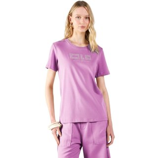 Camiseta Regular Gola Ribana Colcci CLC Rosa Bubbaloo