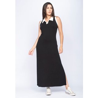 Vestido CabanaFree Midi Regata Polo Preto