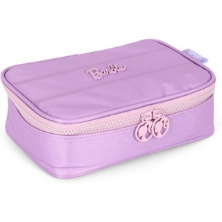 Infantil - Estojo Box Juvenil Médio 100 pens Náilon Matelassê Barbie Roxo