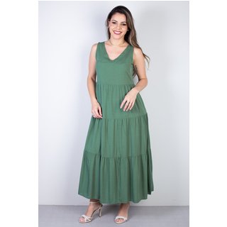 Vestido Enluaze Midi Regata Babados 51290 - Verde